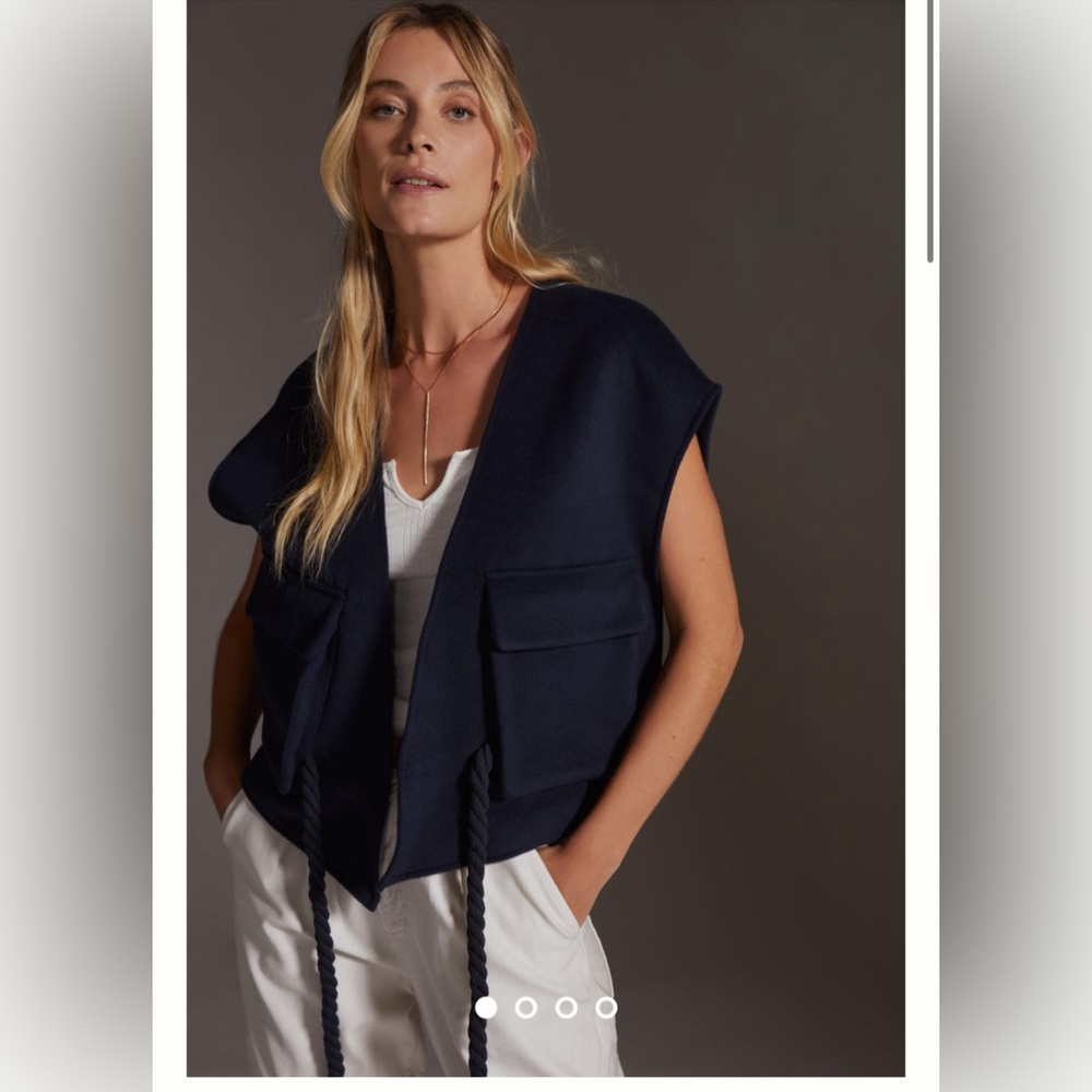 Anthropologie Navy Vest